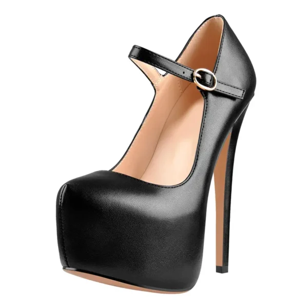 Sexy Platform Ankle Strap Mary Jane Stiletto Big Size High Heels