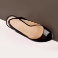 Classic Black Platform Peep Toe Slingbacks Big Size High Heel Stiletto Shoes For Men